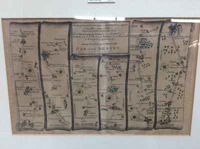 Lot 221 - Two 18th century engraved road maps