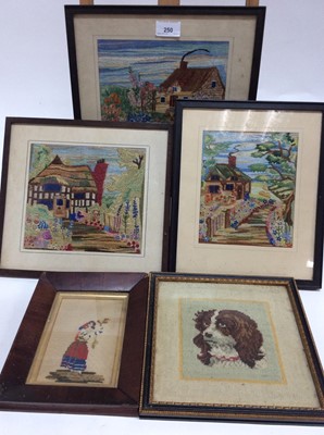 Lot 250 - Three 1920s embroideries, two others