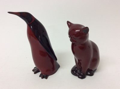 Lot 555 - Group of Six Royal Doulton Flambé animals