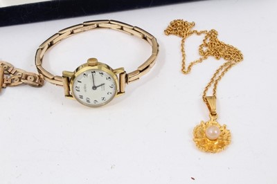 Lot 149 - Group costume jewellery, silver and wristwatches