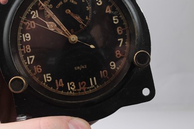 Lot 258 - Second World War Aircraft cockpit clock, dial marked MK IIIB, No. 2270 / 39, S Smith & Sons (MA) Ltd London, Ref. No. 6A / 839 SR/42, with Air Ministry Mark to rear of case.