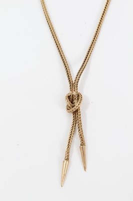 Lot 157 - 9ct gold knot necklace
