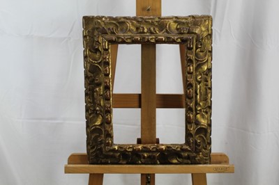 Lot 580 - An 18th century carved wood and gilt Florentine frame - internal size 31 x 23 cm