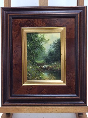 Lot 141 - Peter Duffield oil on board- Waterfall