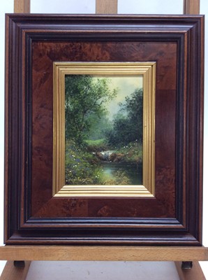 Lot 141 - Peter Duffield oil on board- Waterfall