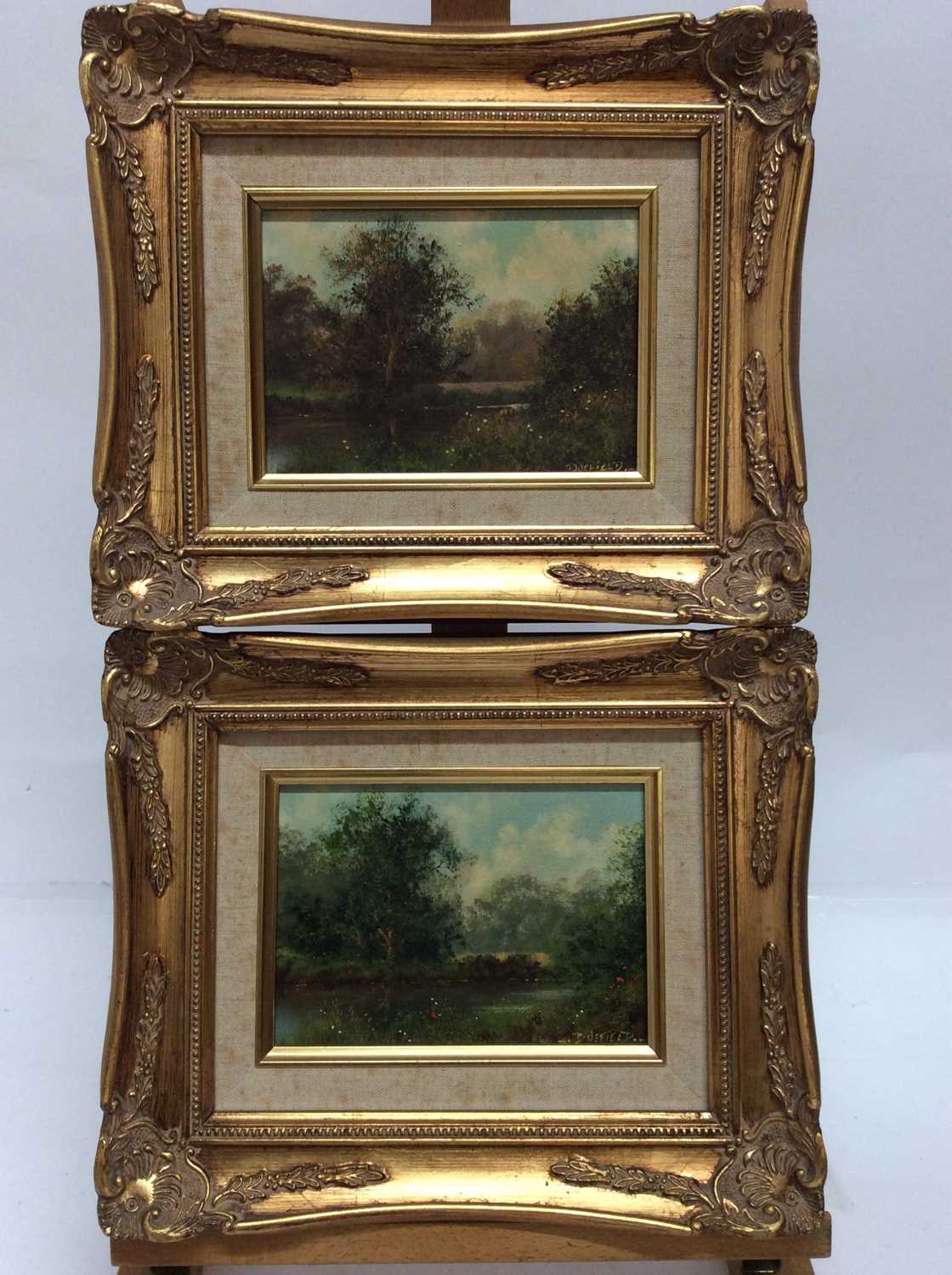 Lot 142 - Two Peter Duffield oils on board- Country River Scenes