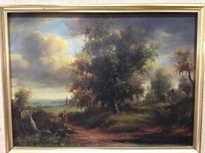 Lot 143 - Jon Collins oil on board and one other landscape scene