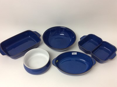 Lot 674 - Extensive Denby blue glazed dinner service for six place settings