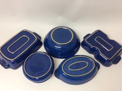 Lot 674 - Extensive Denby blue glazed dinner service for six place settings