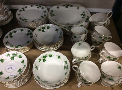 Lot 670 - Colclough tea service decorated with ivy