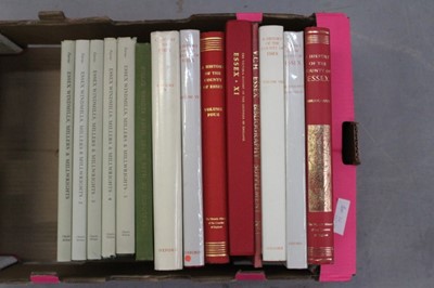 Lot 1043 - Books - Essex Windmills, Vols 1-5, complete in dust wrappers, also Essex history - catalogue of maps in the Essex Records Office 1566-1860, eight volumes of Victoria History of Suffolk, 14 books in...