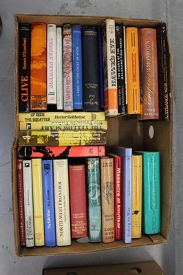 Lot 1040 - Books - history and reference including Lt. Gen. Macmunn, Afghanistan, 1929 edition, various others about wars in India etc.2 boxes