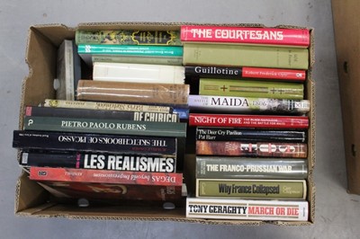 Lot 1035 - Books - French military history and fine art, 2 boxes