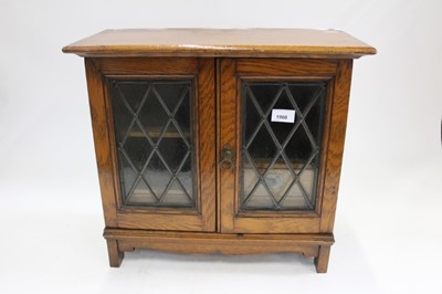 Lot 1960 - Edwardian blond oak smoker’s cabinet