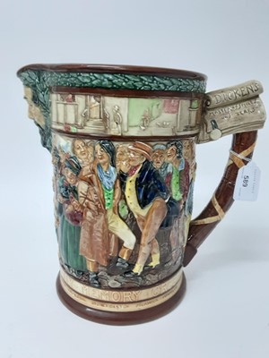 Lot 589 - Royal Doulton limited edition The Dickens Jug, Master of Smiles and Tears by C J Noke, number 608 of 1000