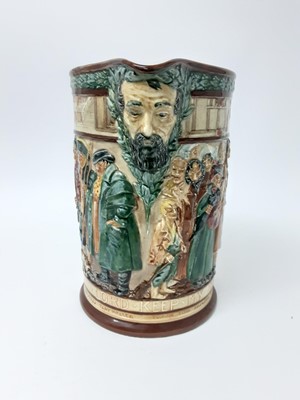 Lot 589 - Royal Doulton limited edition The Dickens Jug, Master of Smiles and Tears by C J Noke, number 608 of 1000