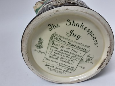 Lot 590 - Royal Doulton limited edition The Shakespeare jug, number 734 of 1000