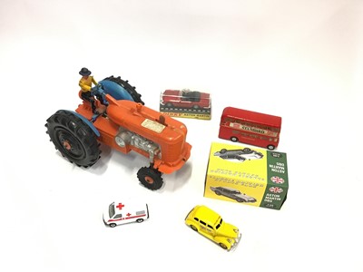 Lot 1541 - Golden bear, Thomas Train, Douglas and Donald plus tender, No.5 Train,Green train, Diesel train, two carriages and Caterpillar Vehicle. Also a selection of battery operated Tomy Thomas engines and...