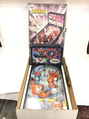 Lot 1547 - Marvel Superflipper Spider-Man Pin Ball Machine boxed plus CGL George the Computer Robot, boxed.