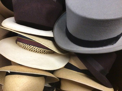 Lot 1826 - Gentlemen's hats including tribes, straw hats and sun hats.