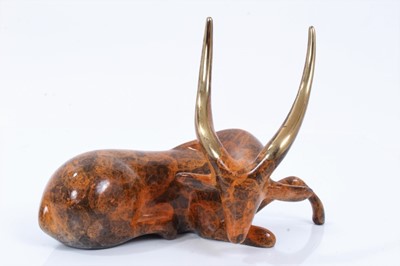 Lot 187 - Loet Vanderveen (b 1922) bronze figure of an ibex