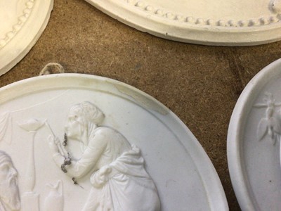 Lot 179 - Group of Parian Ware Figures and Wall plaques