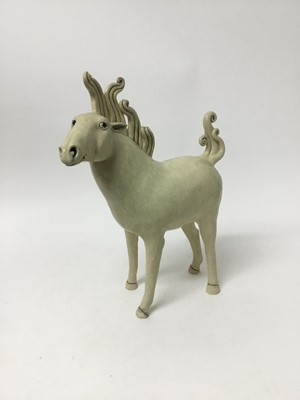 Lot 638 - Marie Prett - pottery sculpture of a horse, 35.5cm high