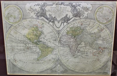 Lot 177 - Tobias Conrad Lotter: 18th century engraved map of the world, circa 1775