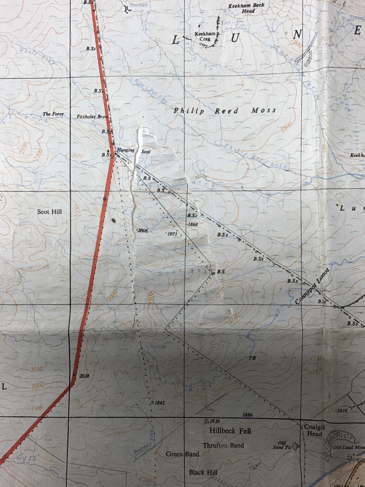 Lot 245 - 1960s Warcop General Training Area map,