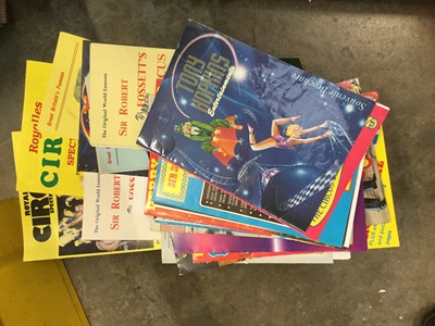 Lot 1207 - One box of Circus Programmes from 1980's and later (approximately 60 programmes)