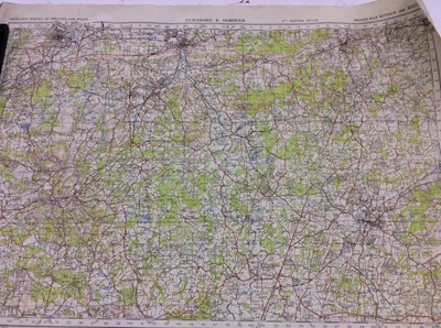 Lot 249 - Group of Second World War period maps of Great Britain to include Arbroath & Montrose, Bedford & Luton, Loch Arkaig, Isle of Man, Wimborne & Ringwood, Burton & Walsall, Winchester, Gloucester & For...