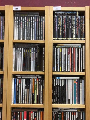 Lot 711 - Two racks of Jazz CDs including Weather Report, Carmen, McRae, Benny Goodman, and Hank Mobley