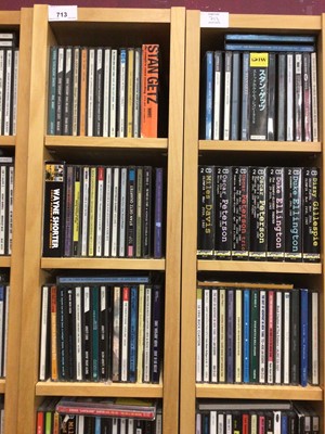 Lot 713 - Two racks of Jazz CDs including Stan Getz, Eddie Davis, Wild Bill Davis and Duke Ellington