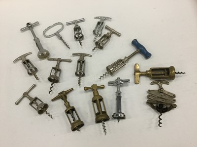Lot 2017 - Extensive collection of old corkscrews, bottle openers, penknives and related items