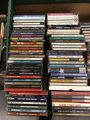 Lot 725 - Box of mainly Jazz CDs including Rufus Reid, Horace Silver, John Coltrane, Ben Sidran and Dave McMurray (approd 120)