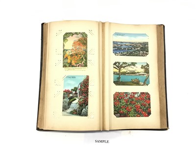 Lot 1417 - Postcard album containing world wide cards including Russia, Japan etc