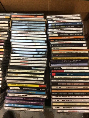 Lot 731 - Box of Jazz CDs including Chick Corea, Barry Harris Trio, Charlie Mingus, Gene Krupa and David Sanchez (approx 130)
