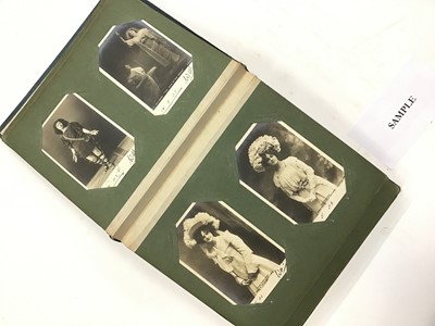 Lot 1282 - Postcard album of early actors and actresses