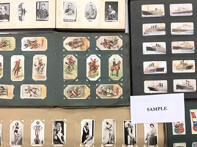 Lot 1279 - One album of cigarette cards including Military and four others