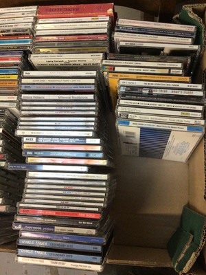 Lot 733 - Box of CDs including Keith Jarrett, Chico Hamilton, Maynard Ferguson, Arnett Cobb, Woody Herman and Ray Brown (approx 110)