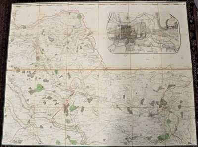 Lot 178 - 18th century folding map of Colchester and environs