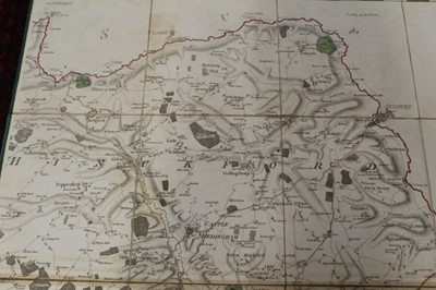 Lot 178 - 18th century folding map of Colchester and environs