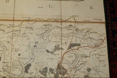 Lot 178 - 18th century folding map of Colchester and environs