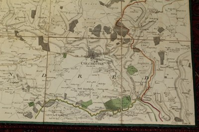 Lot 178 - 18th century folding map of Colchester and environs