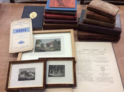 Lot 1266 - Books - local interest, particularly Coggeshall, including The Annals of Coggeshall by Bryan Dale, 1863, Excursions through Essex, two vols, 1819, others, 1 box