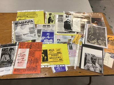 Lot 747 - Selection of autographed Jazz photos and ephemera, including Joseph Jarman, Don Moye, Michael Hashim, Joe 'Flip' Phillips and Barbara Thompson