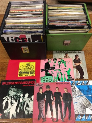 Lot 987 - Two carrying boxes of Punk, Rock & New Wave Records