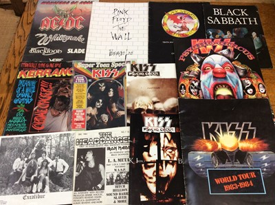 Lot 990 - Quantity rock and heavy metal magazines, tour programmes etc