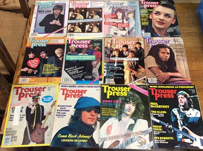 Lot 992 - Collection 1970s/1980s Trouser Press Magazine, 66 issues