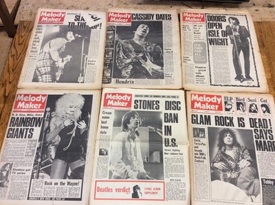 Lot 993 - Two boxes Melody Maker, New Musical Express, Newspaper 1970-1974, 150 issues